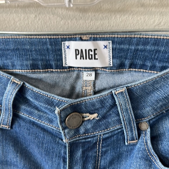 PAIGE | Anthropologie Skyline Ankle Peg Jeans Size 28 Medium Wash - Picture 5 of 12